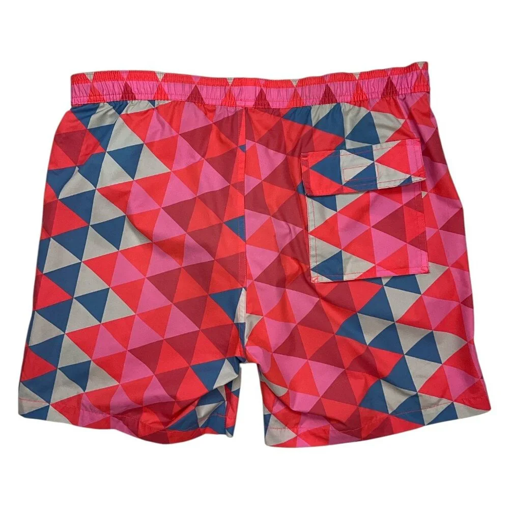 Psycho Bunny Alexander Varsity Swim Trunk Swimwear L Pink